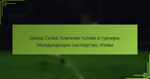 Давид Силва: Ключови голове в турнири, Международно наследство, Изяви